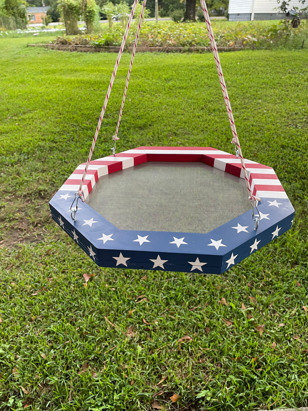 American Flag Octagon Bird Feeder
