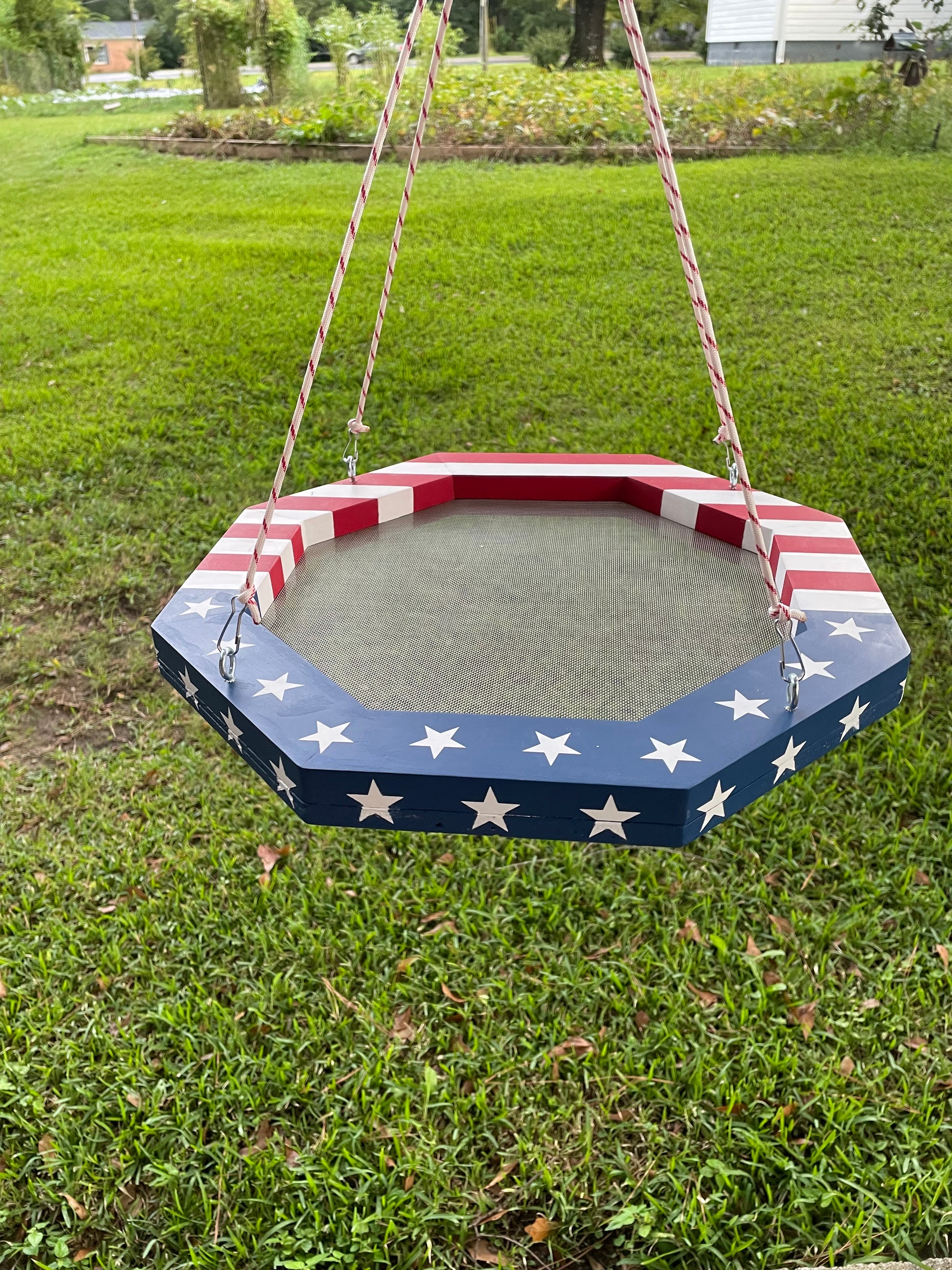 American Flag Octagon Bird Feeder