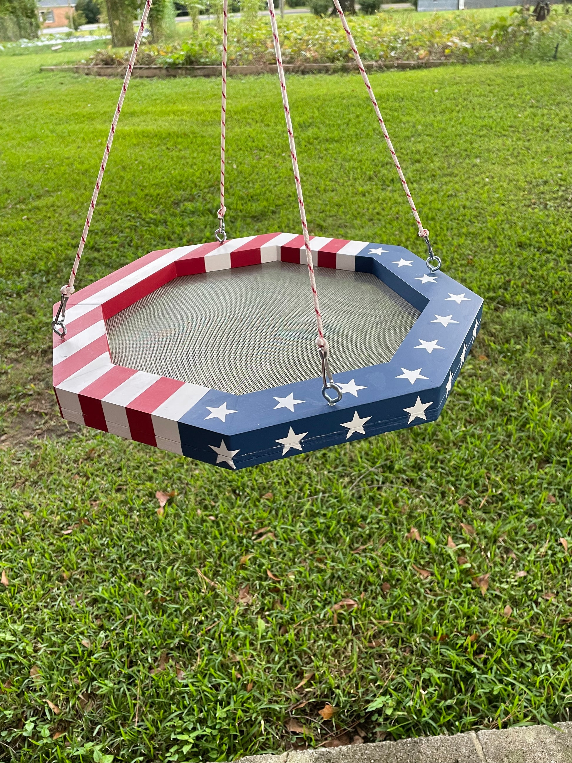 American Flag Octagon Bird Feeder